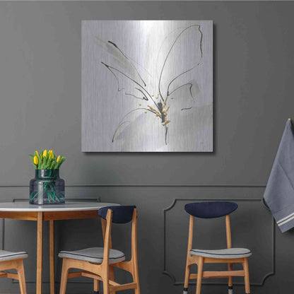 Luxe Metal Art 'Cool Gray VII' by Chris Paschke, Metal Wall Art,36x36