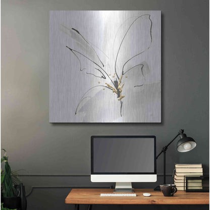 Luxe Metal Art 'Cool Gray VII' by Chris Paschke, Metal Wall Art,36x36