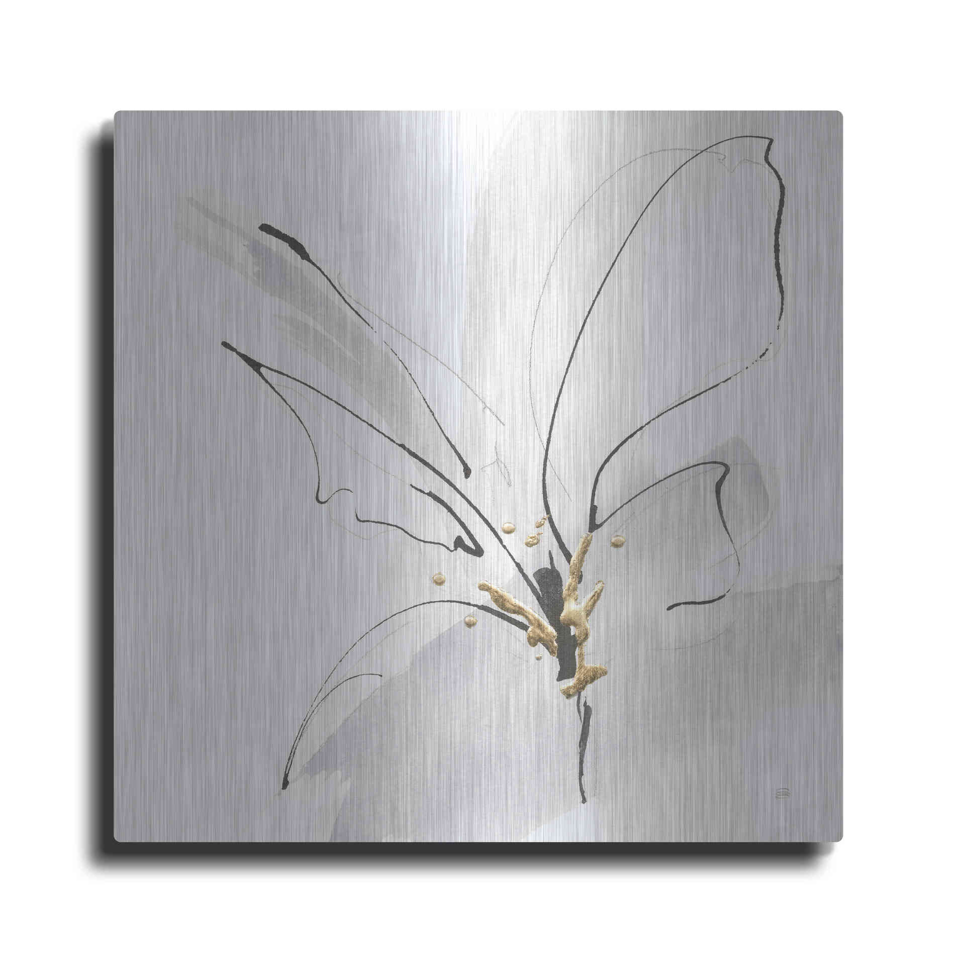 Luxe Metal Art 'Cool Gray VII' by Chris Paschke, Metal Wall Art