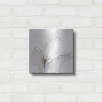 Luxe Metal Art 'Cool Gray VIII' by Chris Paschke, Metal Wall Art,12x12