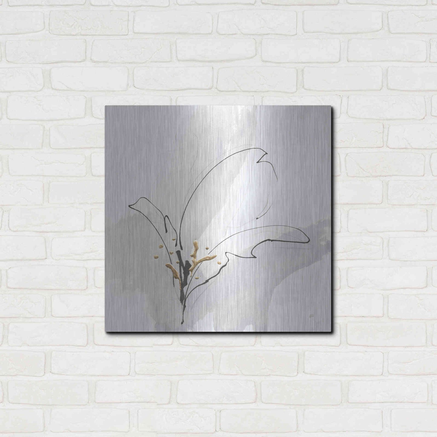 Luxe Metal Art 'Cool Gray VIII' by Chris Paschke, Metal Wall Art,24x24