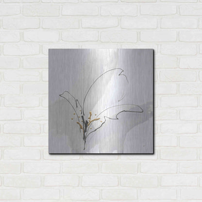 Luxe Metal Art 'Cool Gray VIII' by Chris Paschke, Metal Wall Art,24x24