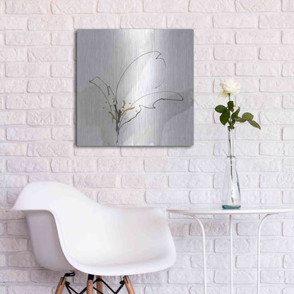 Luxe Metal Art 'Cool Gray VIII' by Chris Paschke, Metal Wall Art,24x24