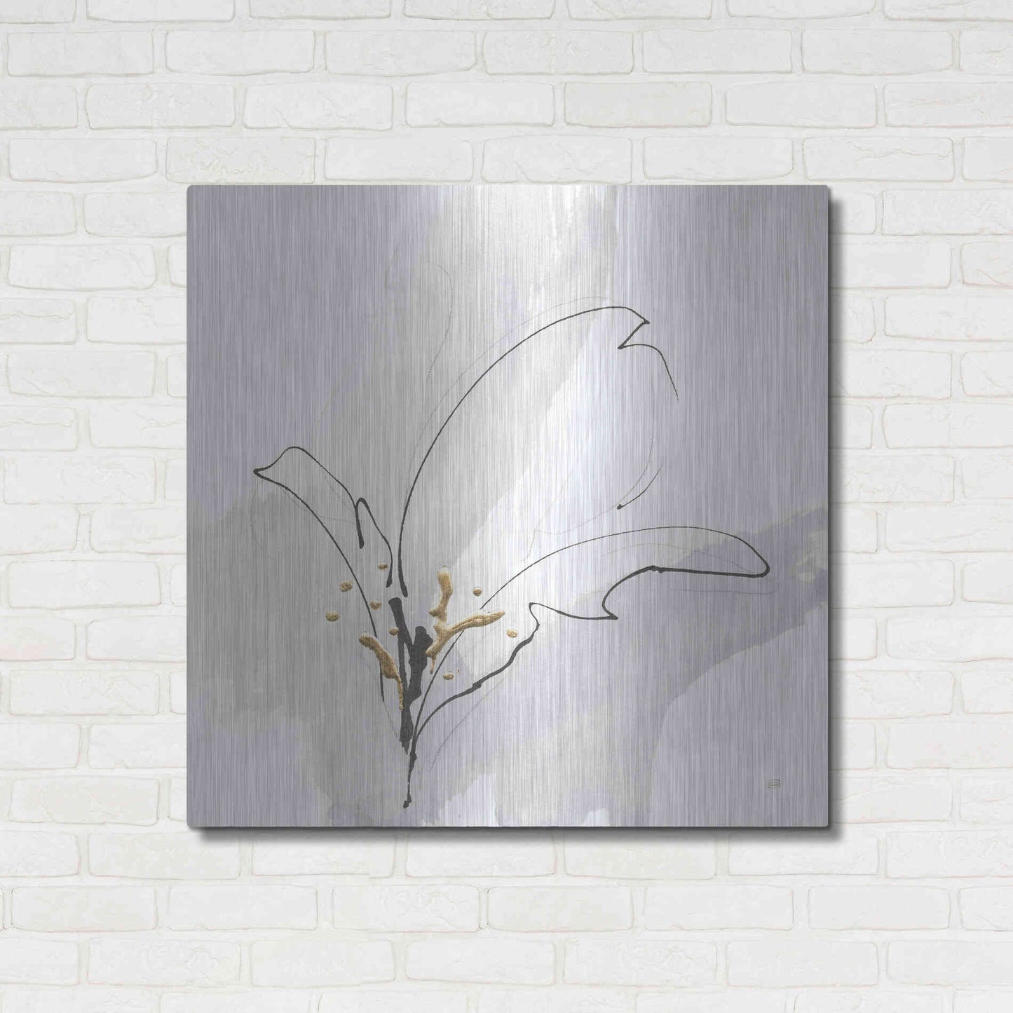 Luxe Metal Art 'Cool Gray VIII' by Chris Paschke, Metal Wall Art,36x36