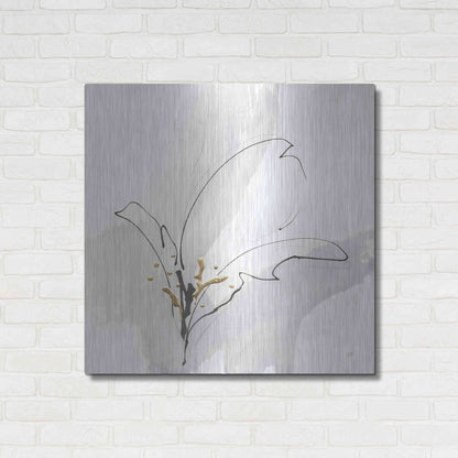 Luxe Metal Art 'Cool Gray VIII' by Chris Paschke, Metal Wall Art,36x36