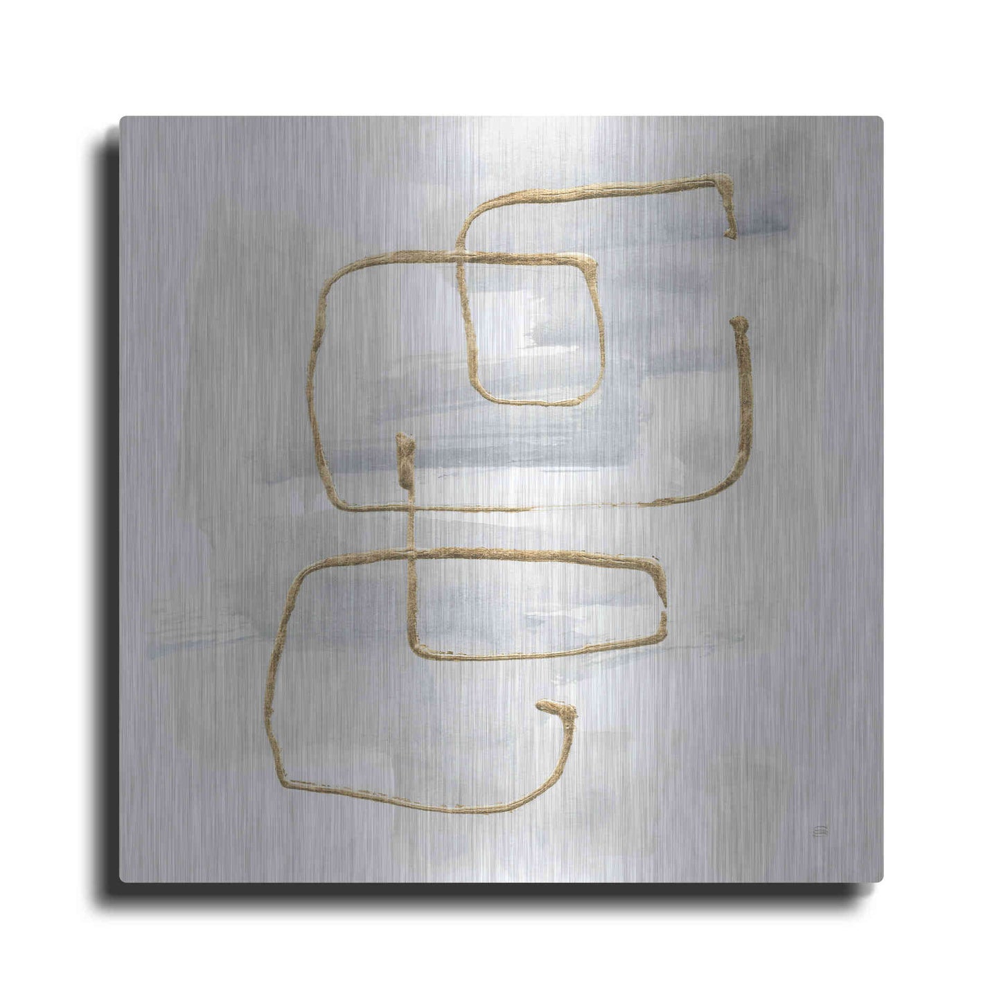 Luxe Metal Art 'Cool Gray Gold II' by Chris Paschke, Metal Wall Art