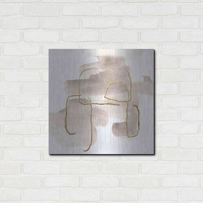 Luxe Metal Art 'Warm Gray Gold II' by Chris Paschke, Metal Wall Art,24x24