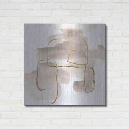 Luxe Metal Art 'Warm Gray Gold II' by Chris Paschke, Metal Wall Art,36x36