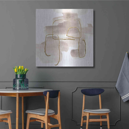 Luxe Metal Art 'Warm Gray Gold II' by Chris Paschke, Metal Wall Art,36x36
