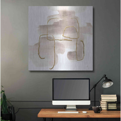 Luxe Metal Art 'Warm Gray Gold II' by Chris Paschke, Metal Wall Art,36x36