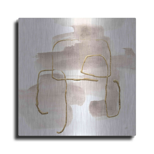 Luxe Metal Art 'Warm Gray Gold II' by Chris Paschke, Metal Wall Art