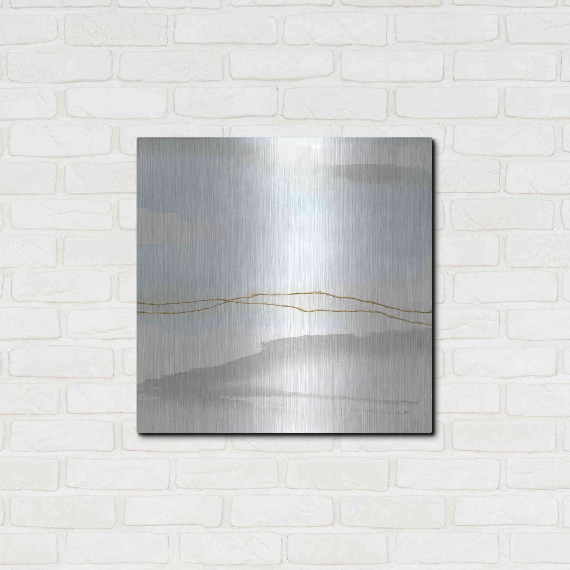 Luxe Metal Art 'Gold Horizon II' by Chris Paschke, Metal Wall Art,24x24