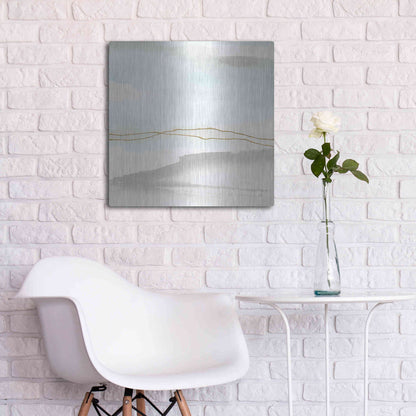 Luxe Metal Art 'Gold Horizon II' by Chris Paschke, Metal Wall Art,24x24
