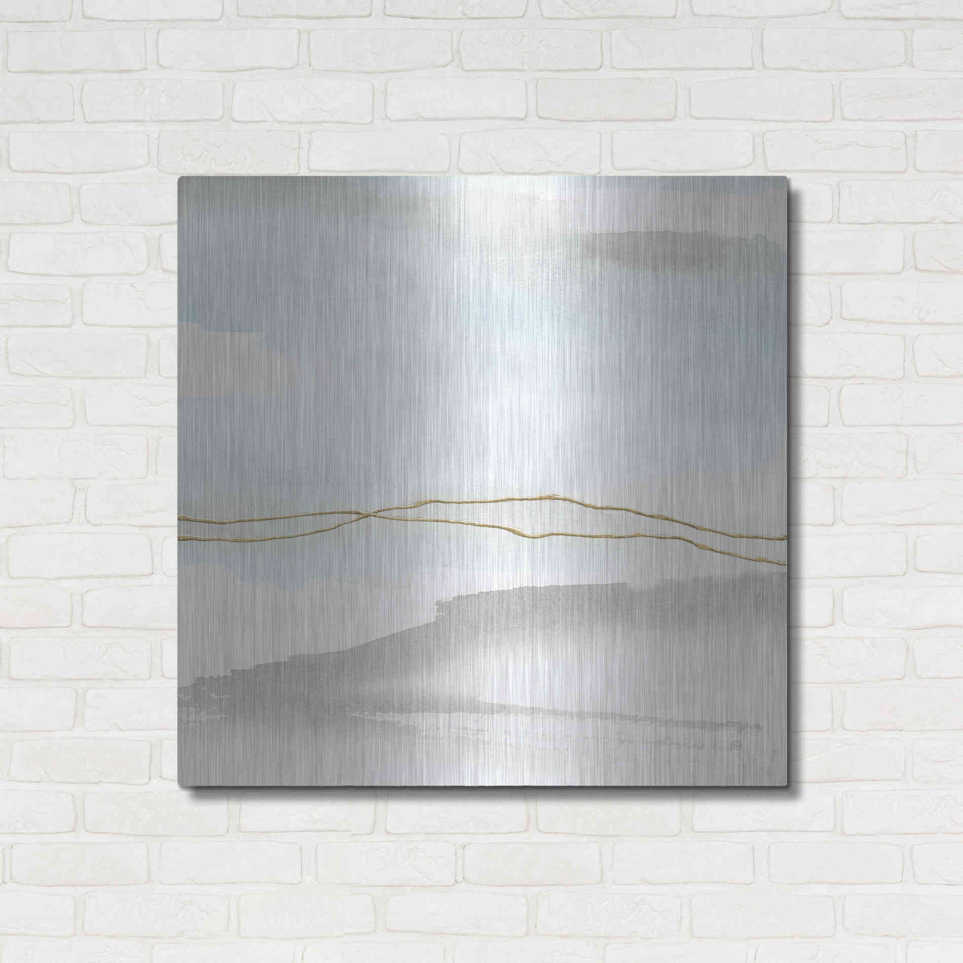 Luxe Metal Art 'Gold Horizon II' by Chris Paschke, Metal Wall Art,36x36