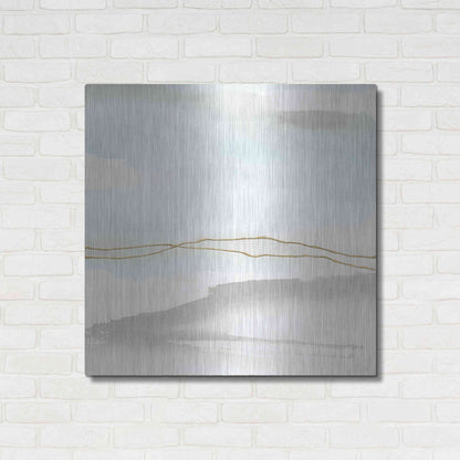 Luxe Metal Art 'Gold Horizon II' by Chris Paschke, Metal Wall Art,36x36