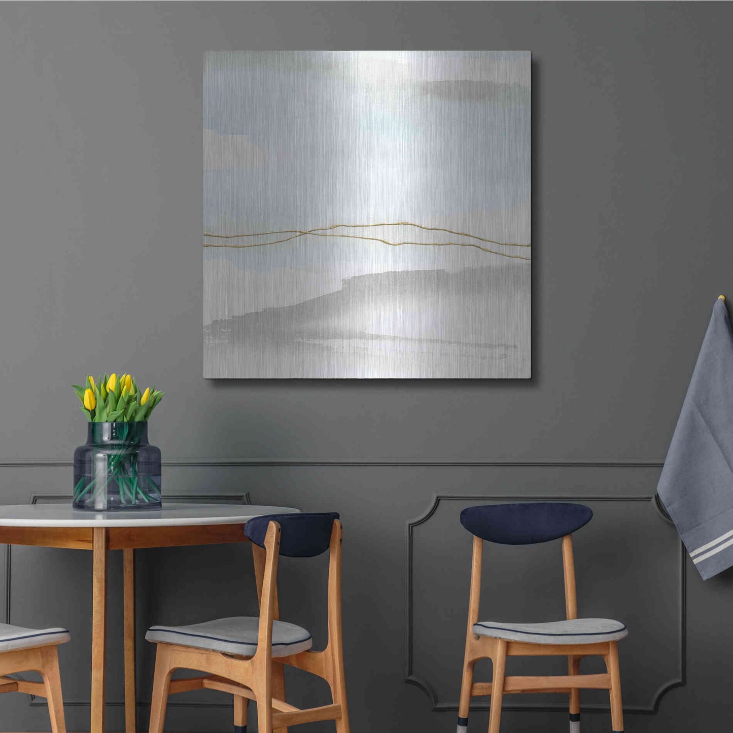 Luxe Metal Art 'Gold Horizon II' by Chris Paschke, Metal Wall Art,36x36