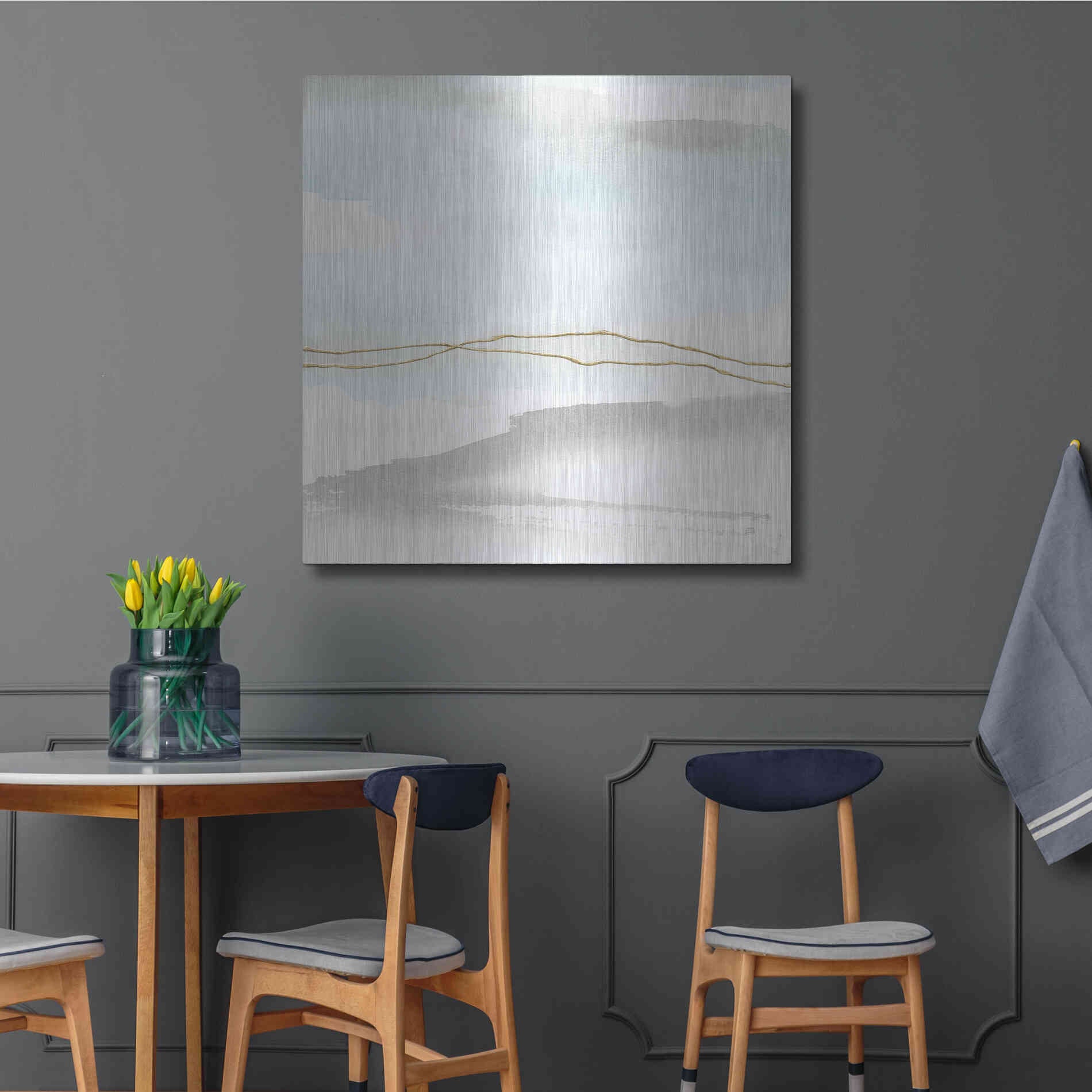 Luxe Metal Art 'Gold Horizon II' by Chris Paschke, Metal Wall Art,36x36