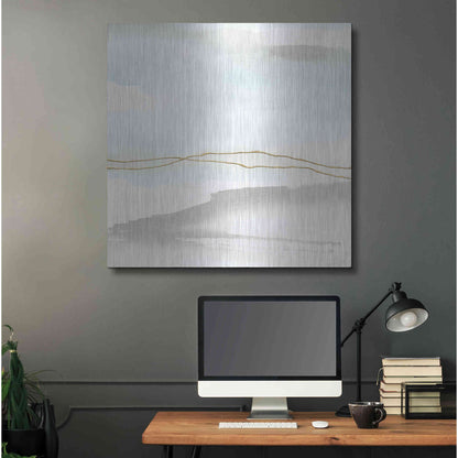 Luxe Metal Art 'Gold Horizon II' by Chris Paschke, Metal Wall Art,36x36