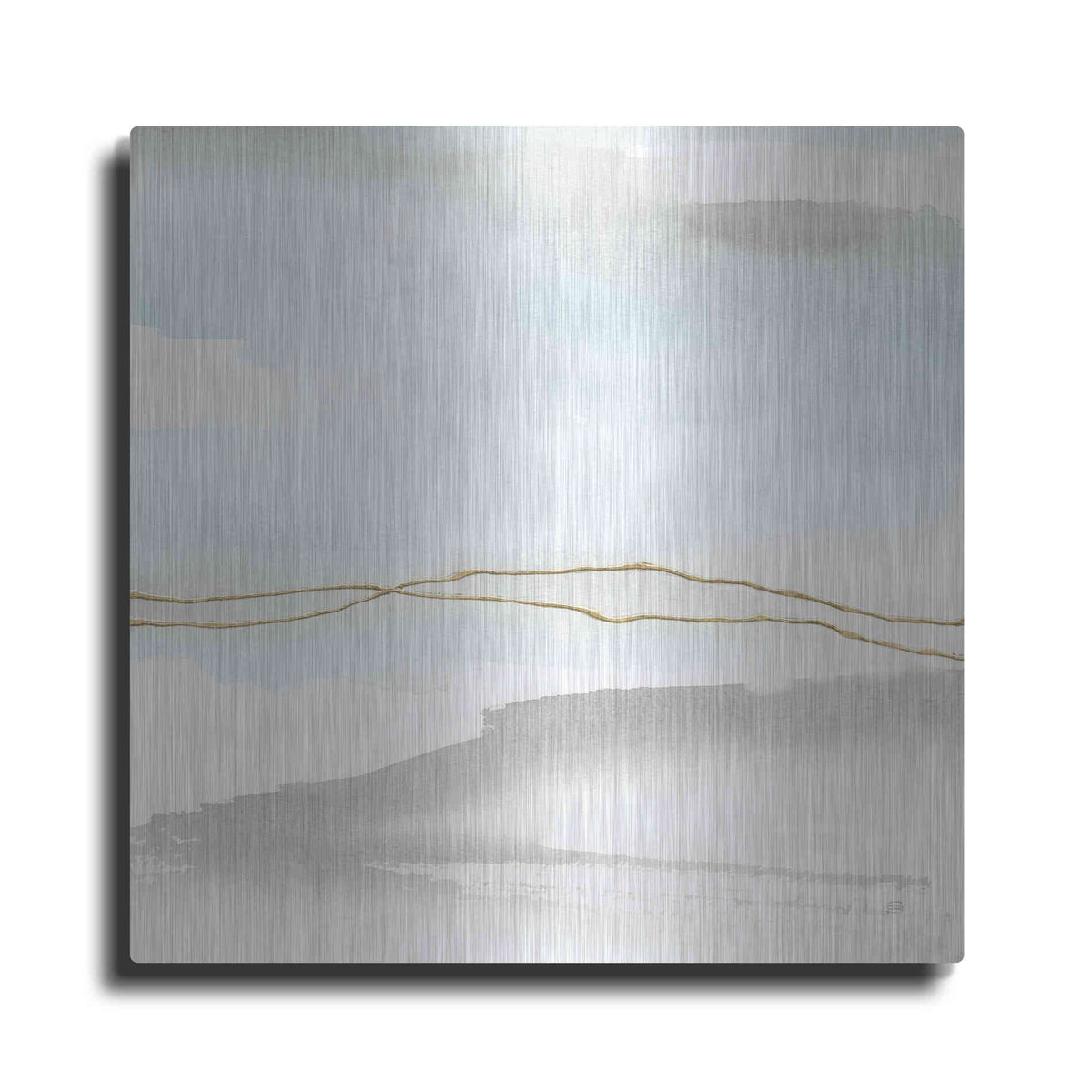 Luxe Metal Art 'Gold Horizon II' by Chris Paschke, Metal Wall Art