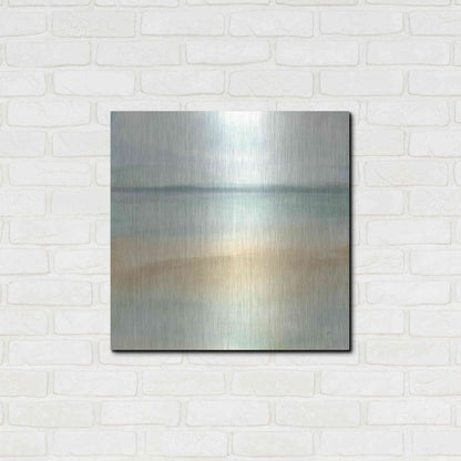 Luxe Metal Art 'Mint and Sand I' by Chris Paschke, Metal Wall Art,24x24
