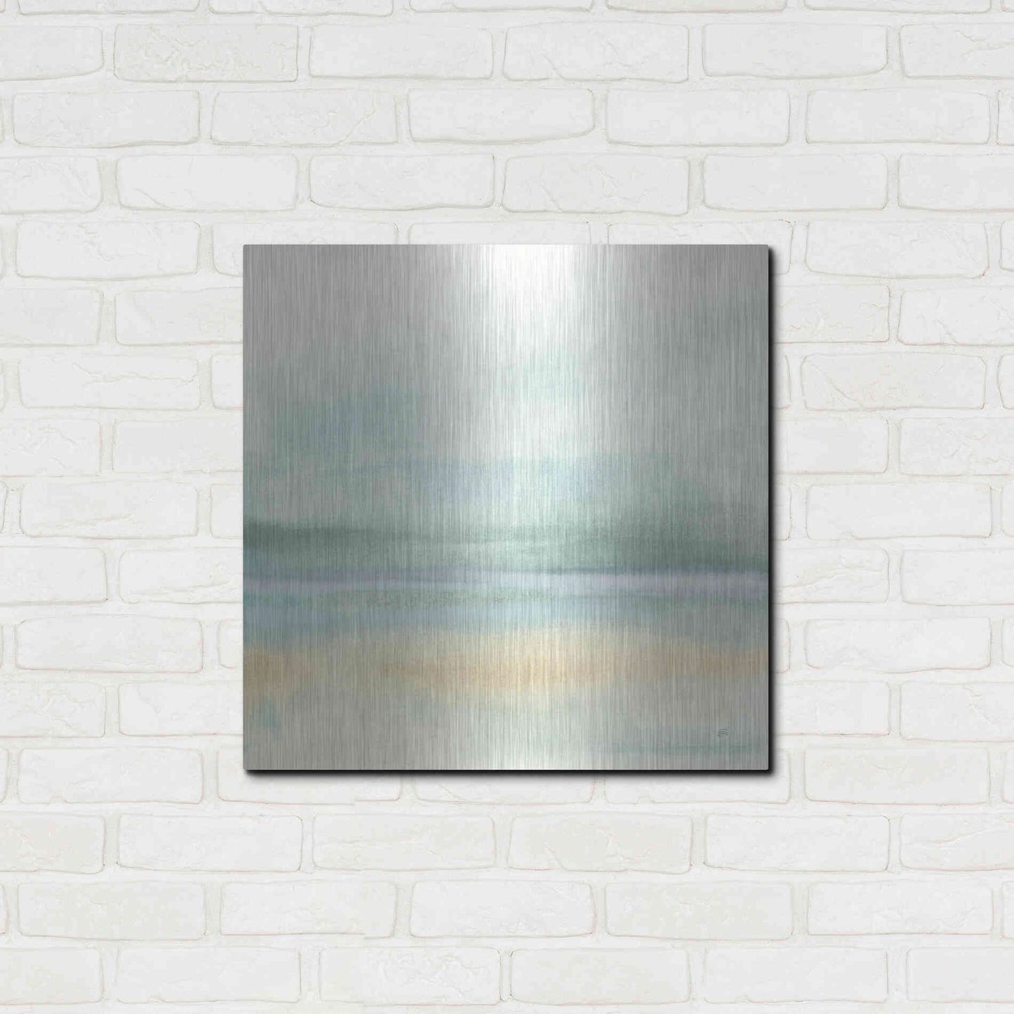 Luxe Metal Art 'Mint and Sand II' by Chris Paschke, Metal Wall Art,24x24