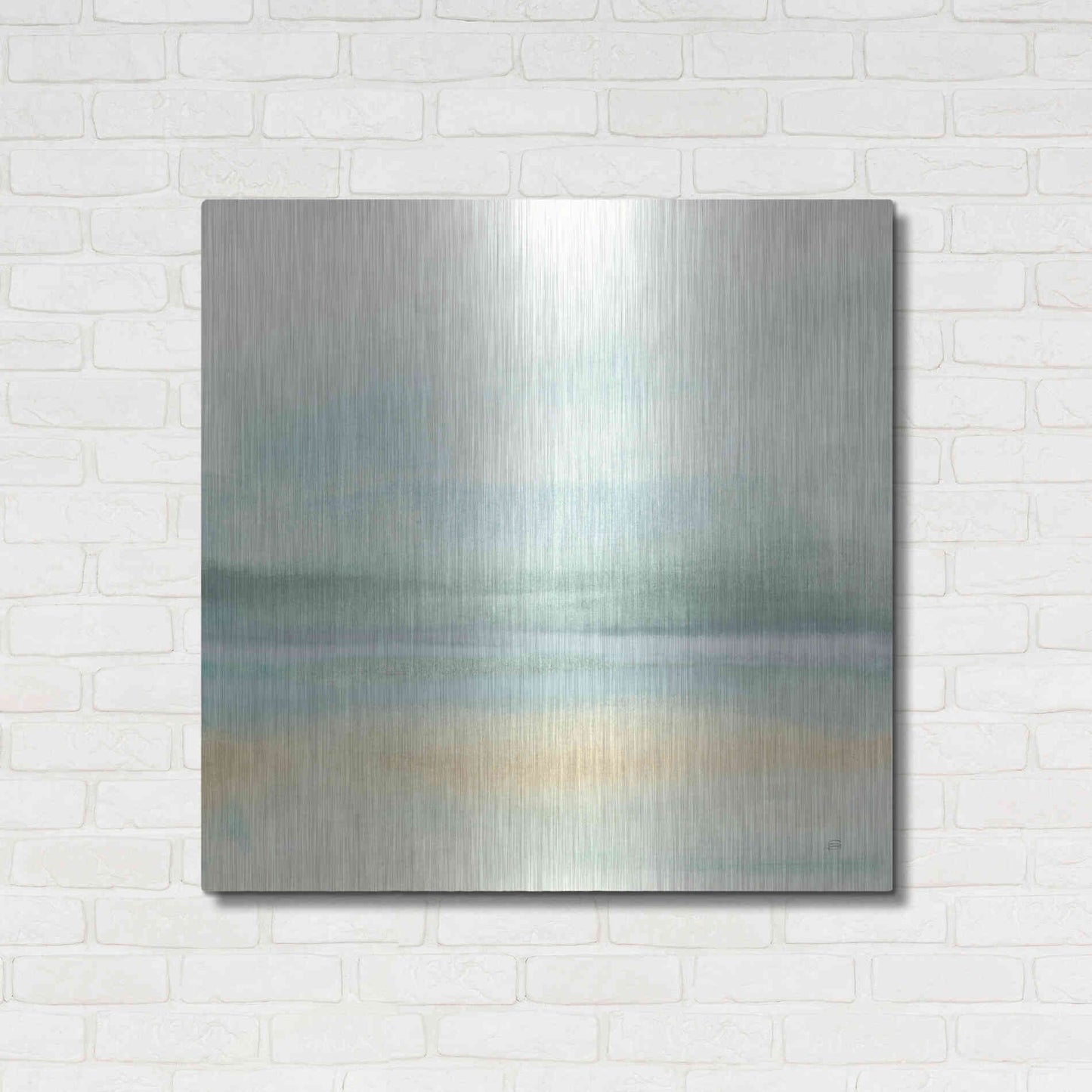 Luxe Metal Art 'Mint and Sand II' by Chris Paschke, Metal Wall Art,36x36