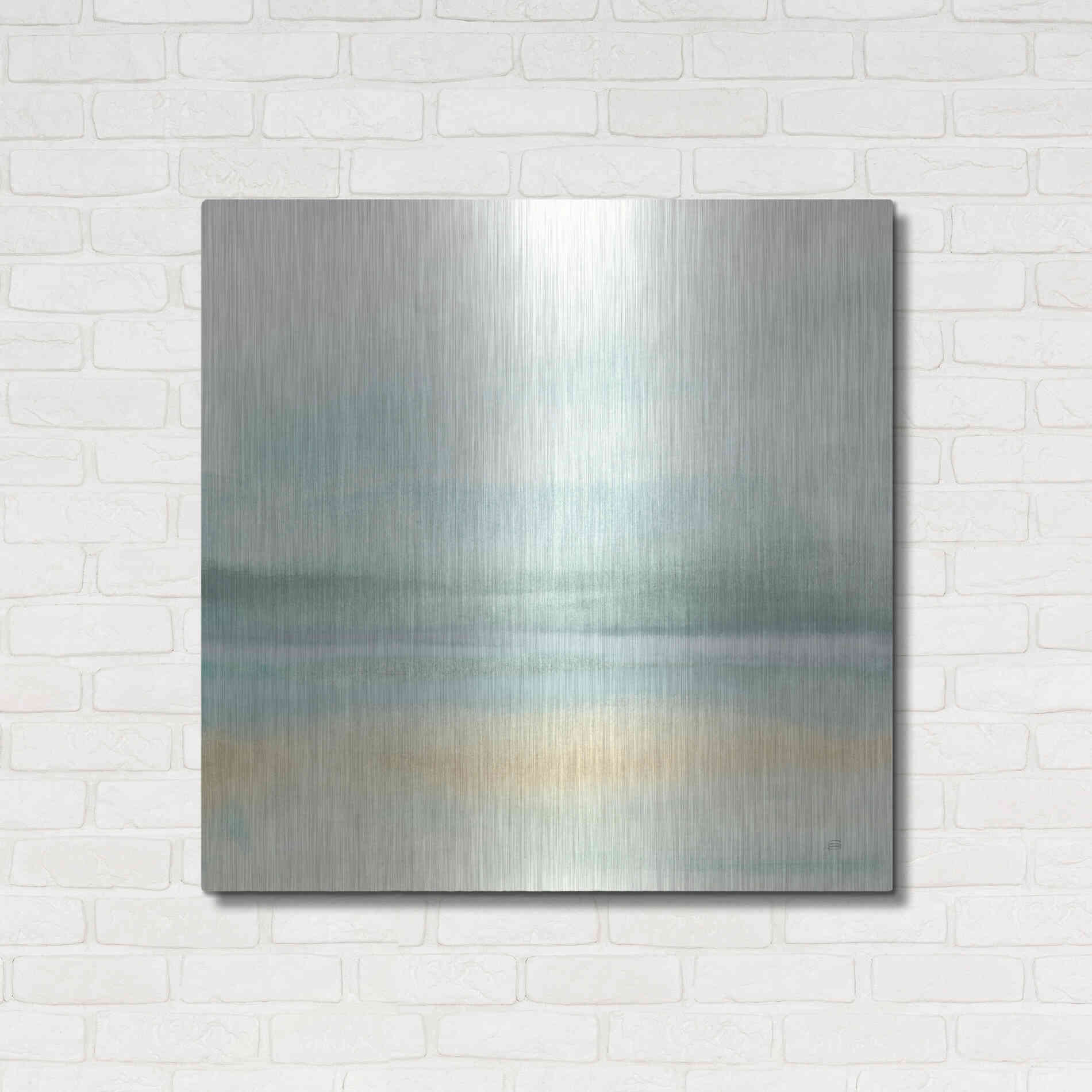 Luxe Metal Art 'Mint and Sand II' by Chris Paschke, Metal Wall Art,36x36