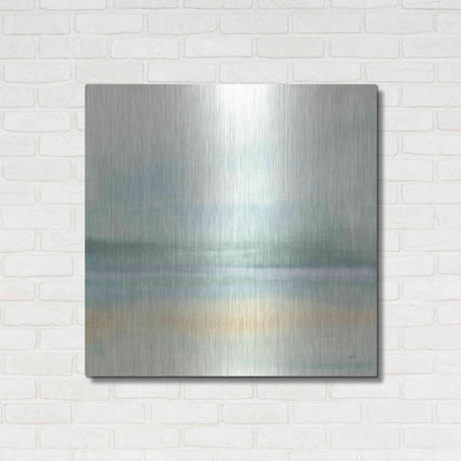 Luxe Metal Art 'Mint and Sand II' by Chris Paschke, Metal Wall Art,36x36