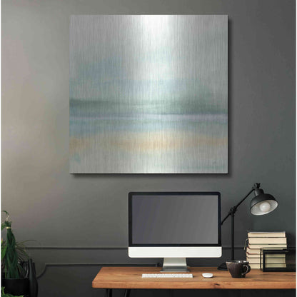 Luxe Metal Art 'Mint and Sand II' by Chris Paschke, Metal Wall Art,36x36