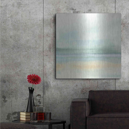 Luxe Metal Art 'Mint and Sand II' by Chris Paschke, Metal Wall Art,36x36