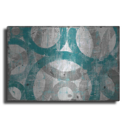 Luxe Metal Art 'Industrial I Teal' by Michael Mullan, Metal Wall Art