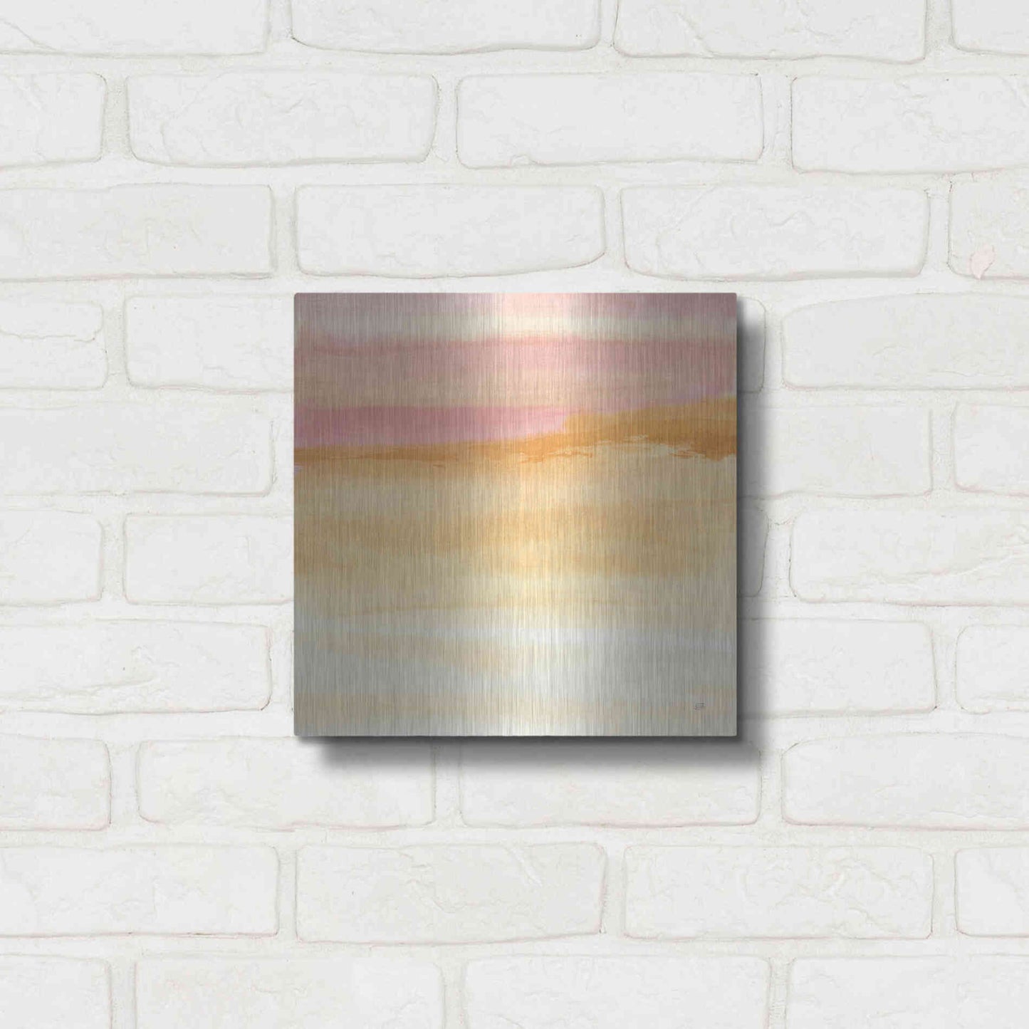 Luxe Metal Art 'Turmeric and Sand II' by Chris Paschke, Metal Wall Art,12x12