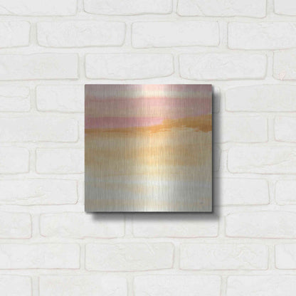 Luxe Metal Art 'Turmeric and Sand II' by Chris Paschke, Metal Wall Art,12x12