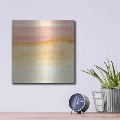 Luxe Metal Art 'Turmeric and Sand II' by Chris Paschke, Metal Wall Art,12x12