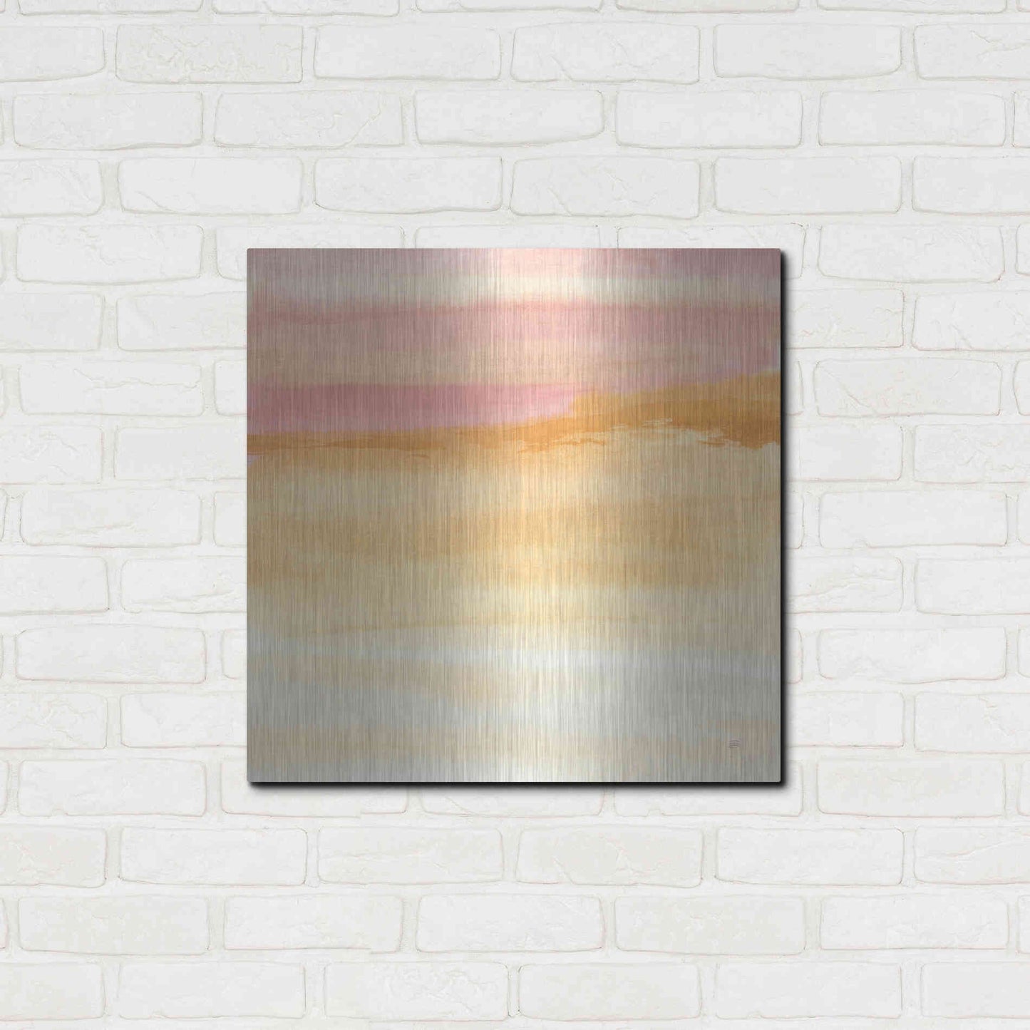 Luxe Metal Art 'Turmeric and Sand II' by Chris Paschke, Metal Wall Art,24x24