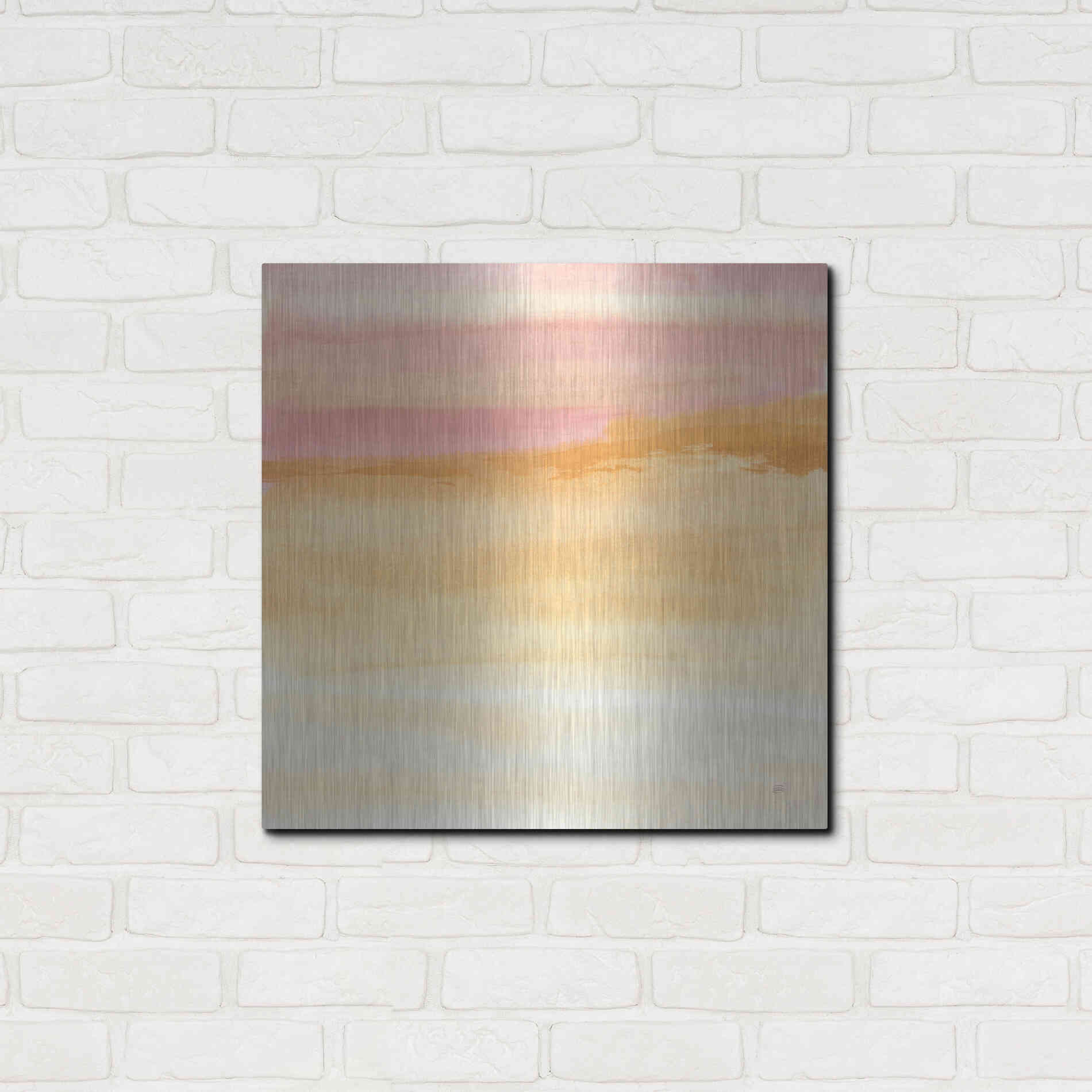 Luxe Metal Art 'Turmeric and Sand II' by Chris Paschke, Metal Wall Art,24x24