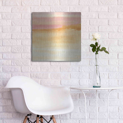 Luxe Metal Art 'Turmeric and Sand II' by Chris Paschke, Metal Wall Art,24x24