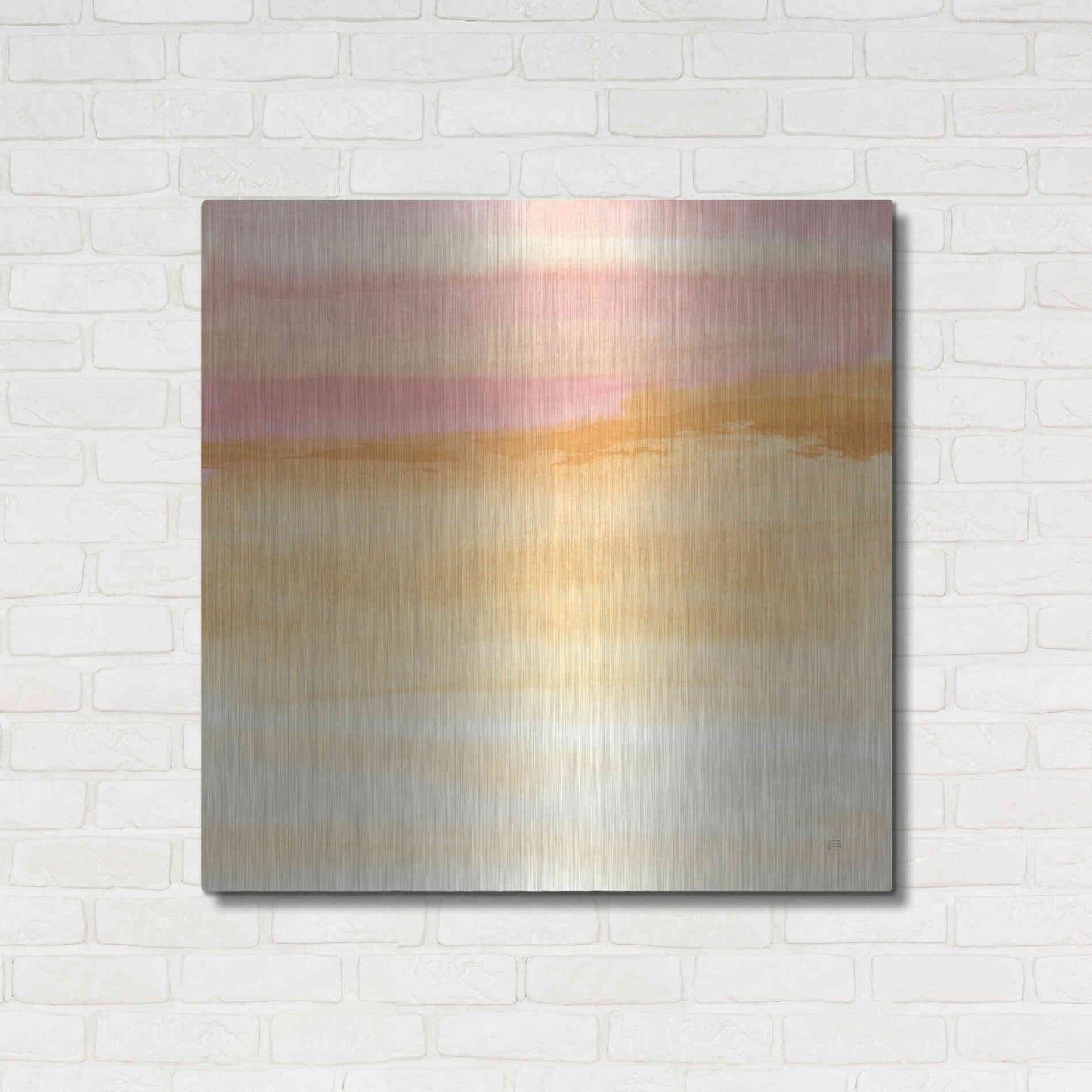 Luxe Metal Art 'Turmeric and Sand II' by Chris Paschke, Metal Wall Art,36x36