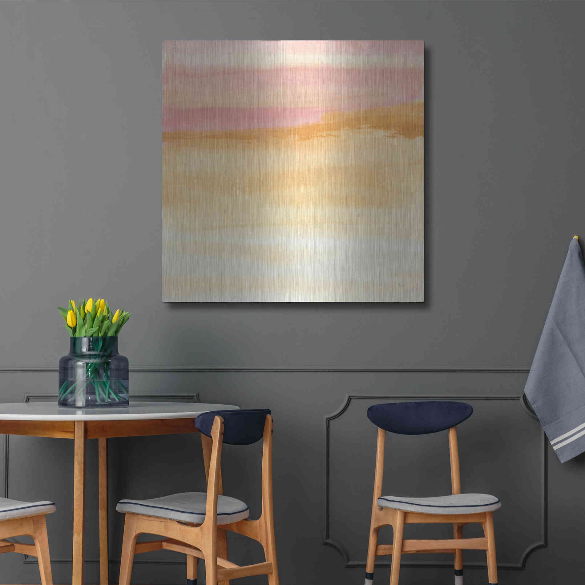 Luxe Metal Art 'Turmeric and Sand II' by Chris Paschke, Metal Wall Art,36x36