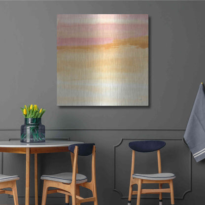 Luxe Metal Art 'Turmeric and Sand II' by Chris Paschke, Metal Wall Art,36x36