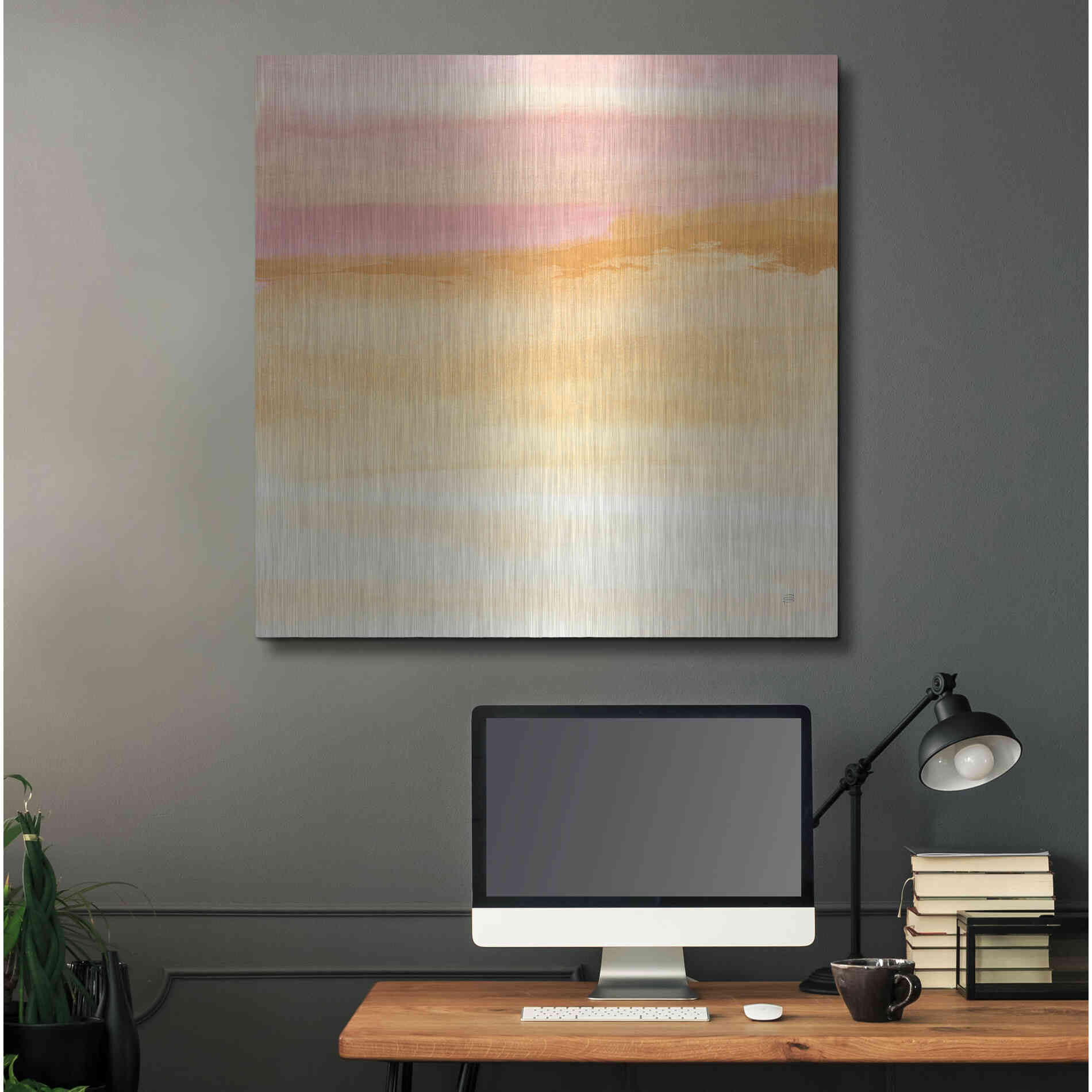 Luxe Metal Art 'Turmeric and Sand II' by Chris Paschke, Metal Wall Art,36x36