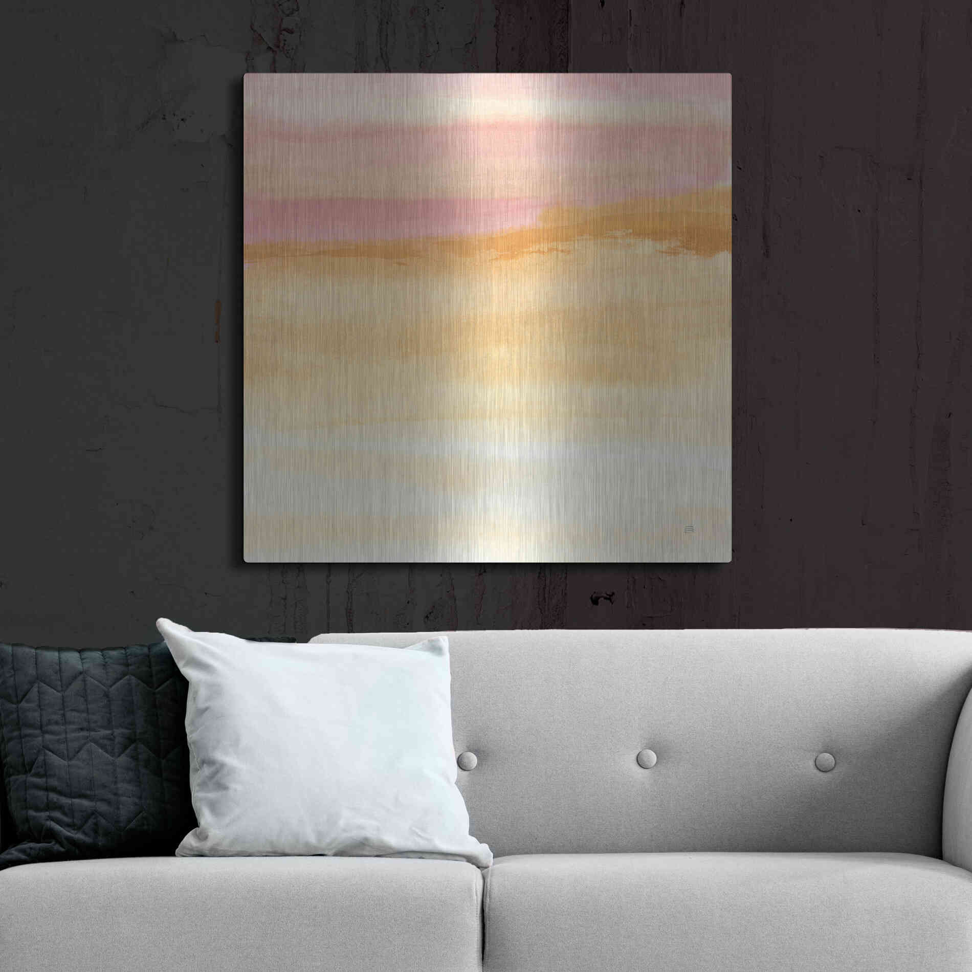Luxe Metal Art 'Turmeric and Sand II' by Chris Paschke, Metal Wall Art,36x36