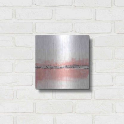 Luxe Metal Art 'Gray Cantaloupe II' by Chris Paschke, Metal Wall Art,12x12