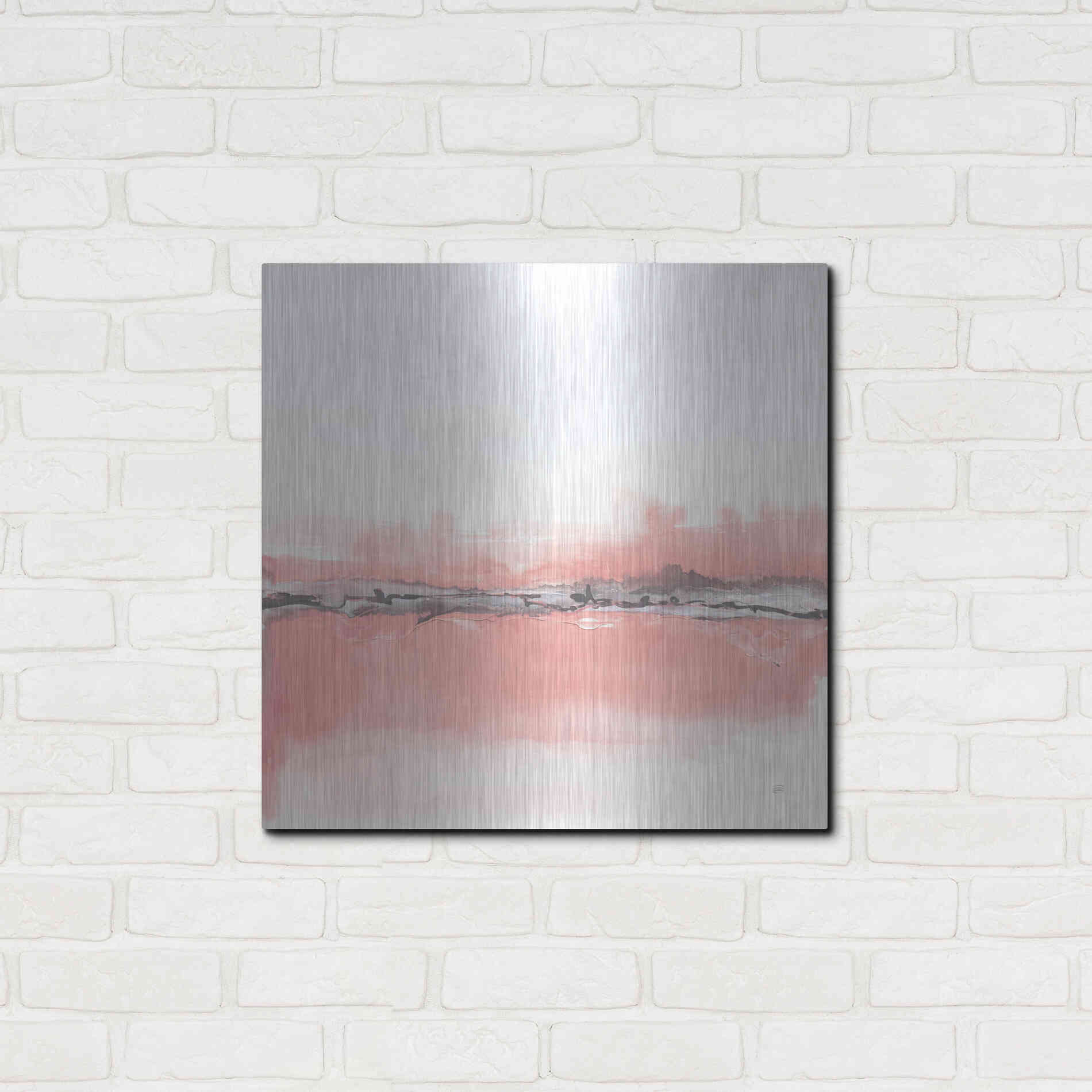 Luxe Metal Art 'Gray Cantaloupe II' by Chris Paschke, Metal Wall Art,24x24