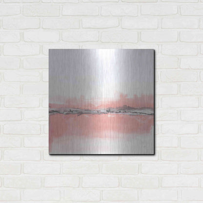 Luxe Metal Art 'Gray Cantaloupe II' by Chris Paschke, Metal Wall Art,24x24