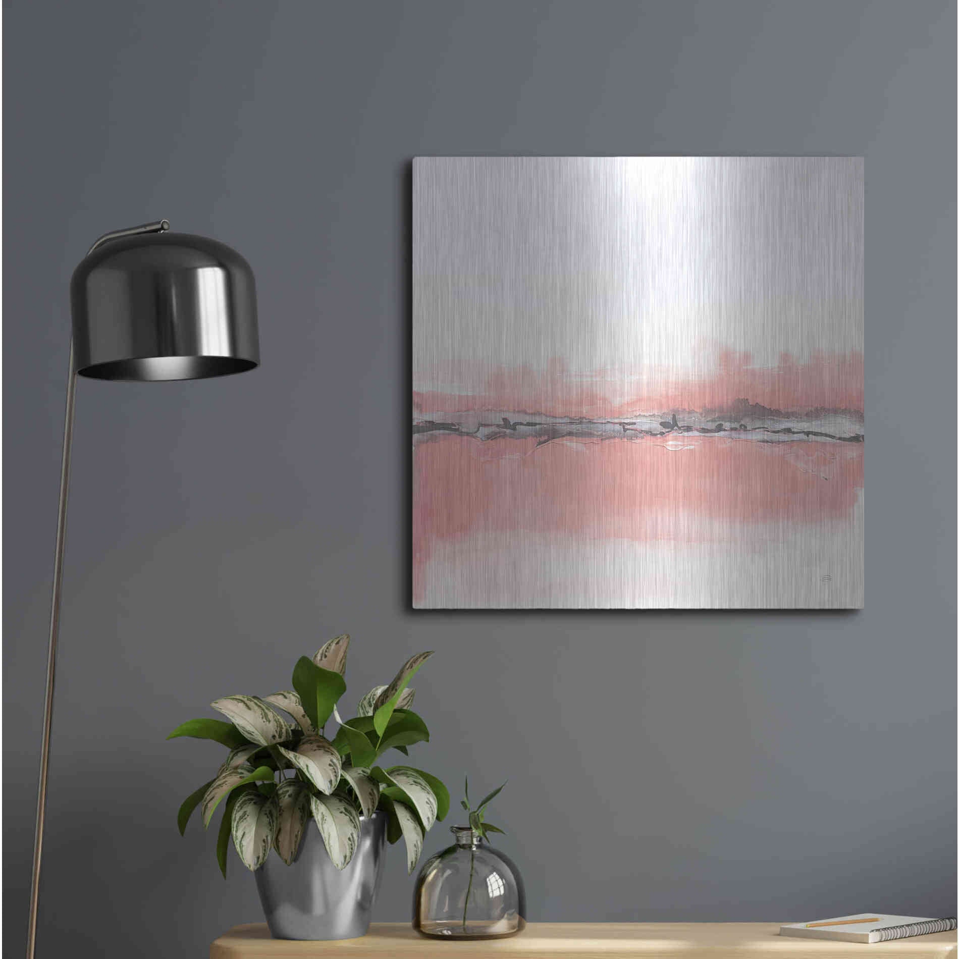 Luxe Metal Art 'Gray Cantaloupe II' by Chris Paschke, Metal Wall Art,24x24