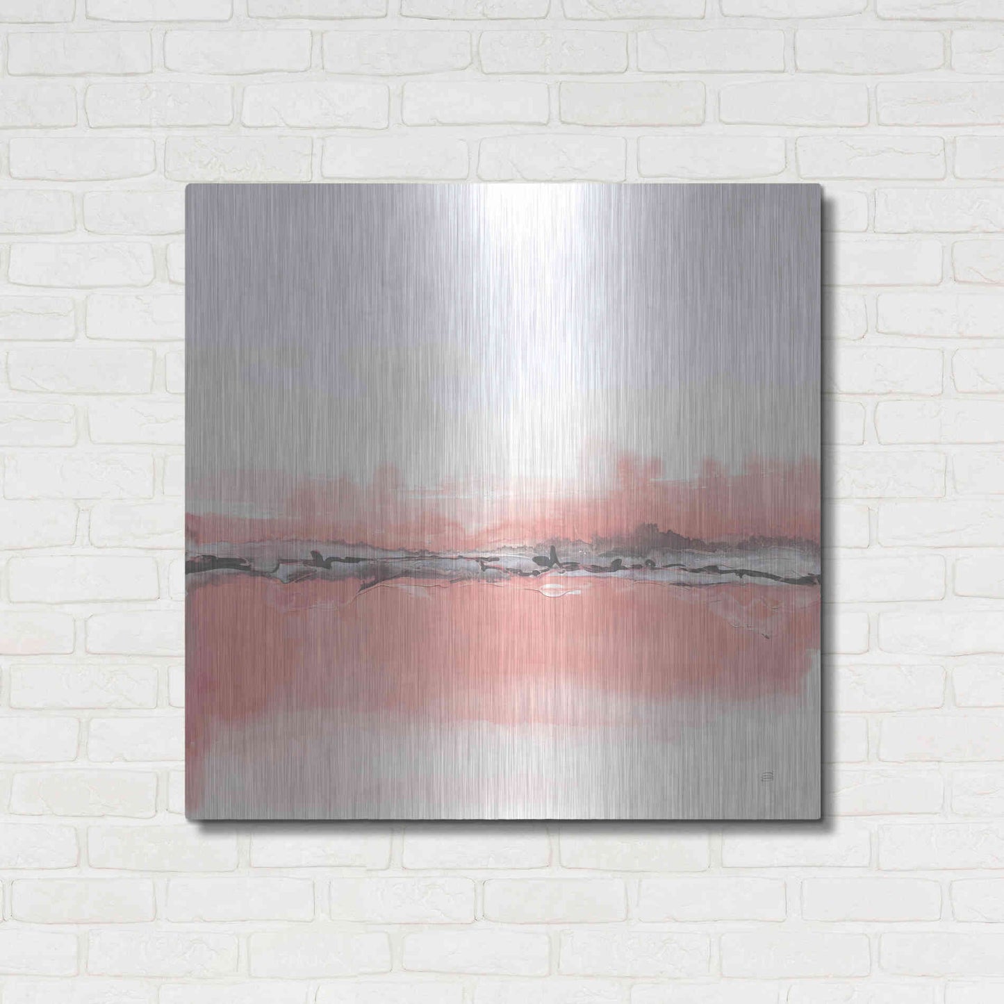 Luxe Metal Art 'Gray Cantaloupe II' by Chris Paschke, Metal Wall Art,36x36