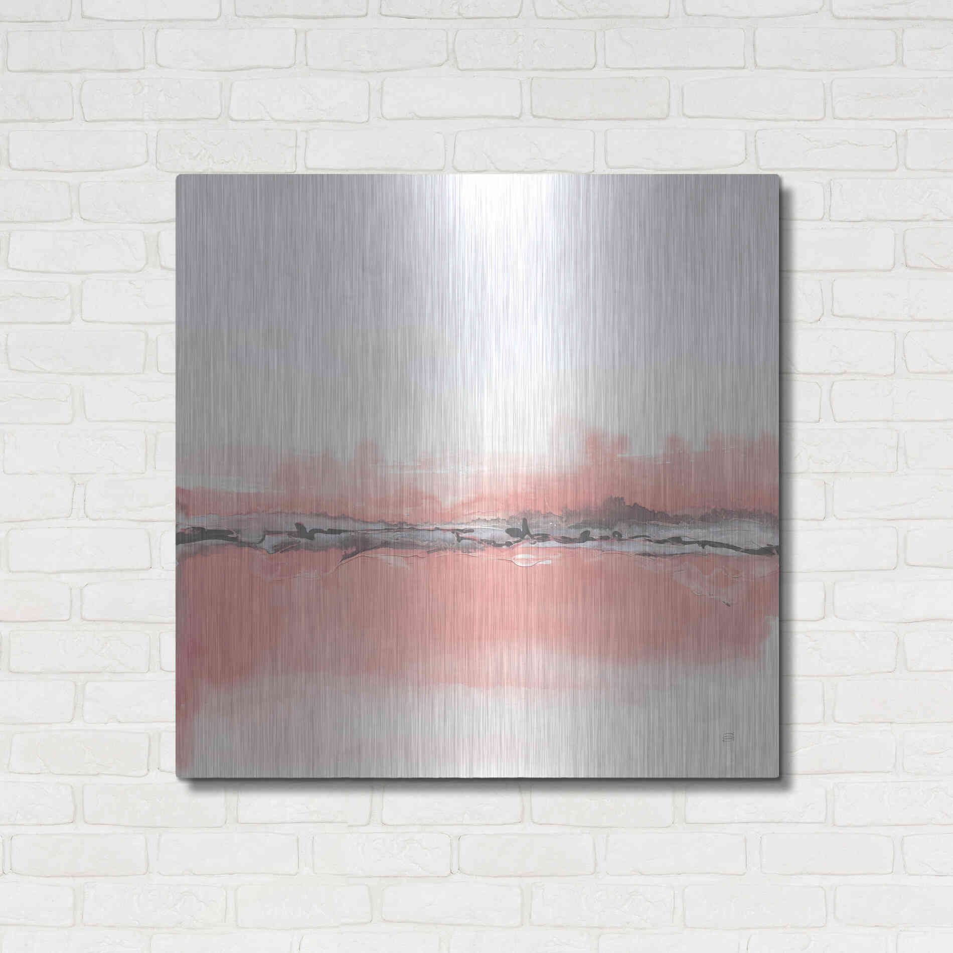 Luxe Metal Art 'Gray Cantaloupe II' by Chris Paschke, Metal Wall Art,36x36