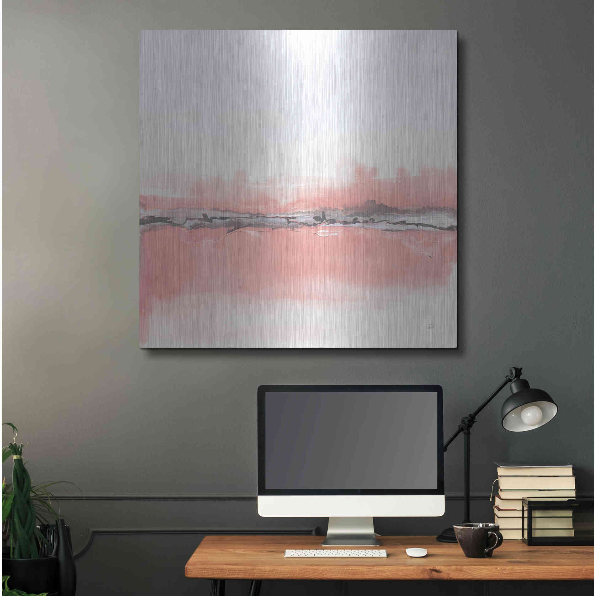 Luxe Metal Art 'Gray Cantaloupe II' by Chris Paschke, Metal Wall Art,36x36