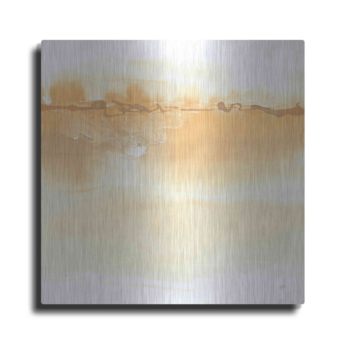 Luxe Metal Art 'Neutral Turmeric I' by Chris Paschke, Metal Wall Art